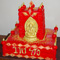 Ganesh Anniversary Cake with Indian Mendhi, Hebrew Calligraphy and Edible Gold