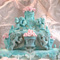 Cherub and Urn Cake with Pink Flowers